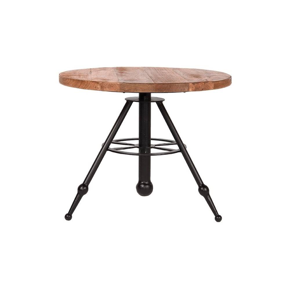 LABEL51 Odkladací stolík s doskou z mangového dreva LABEL51 Solid, ⌀ 60 cm